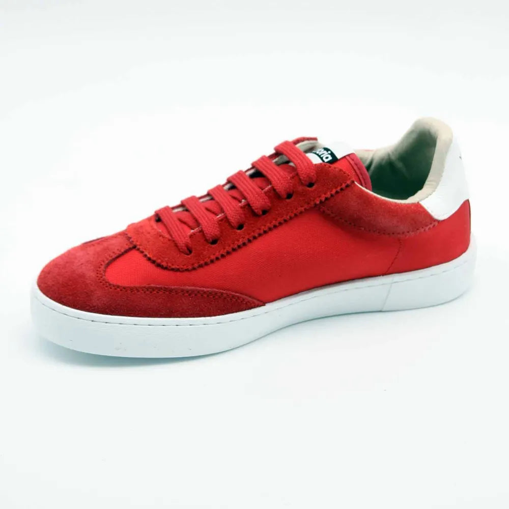SNEAKERS VICTORIA 1126193 CUIR ET TEXTILE ROUGE