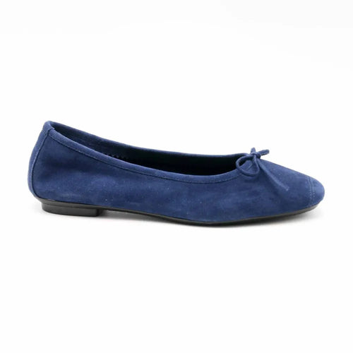 BALLERINE REQINS HARMONY CUIR VELOURS BLEU OCEAN