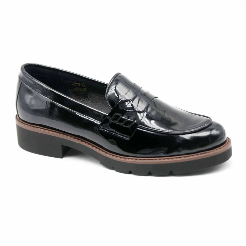 MOCASSIN MEXICO CUIR-VERNIS NOIR