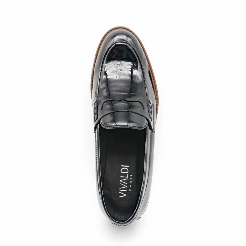 MOCASSIN MEXICO CUIR-VERNIS NOIR