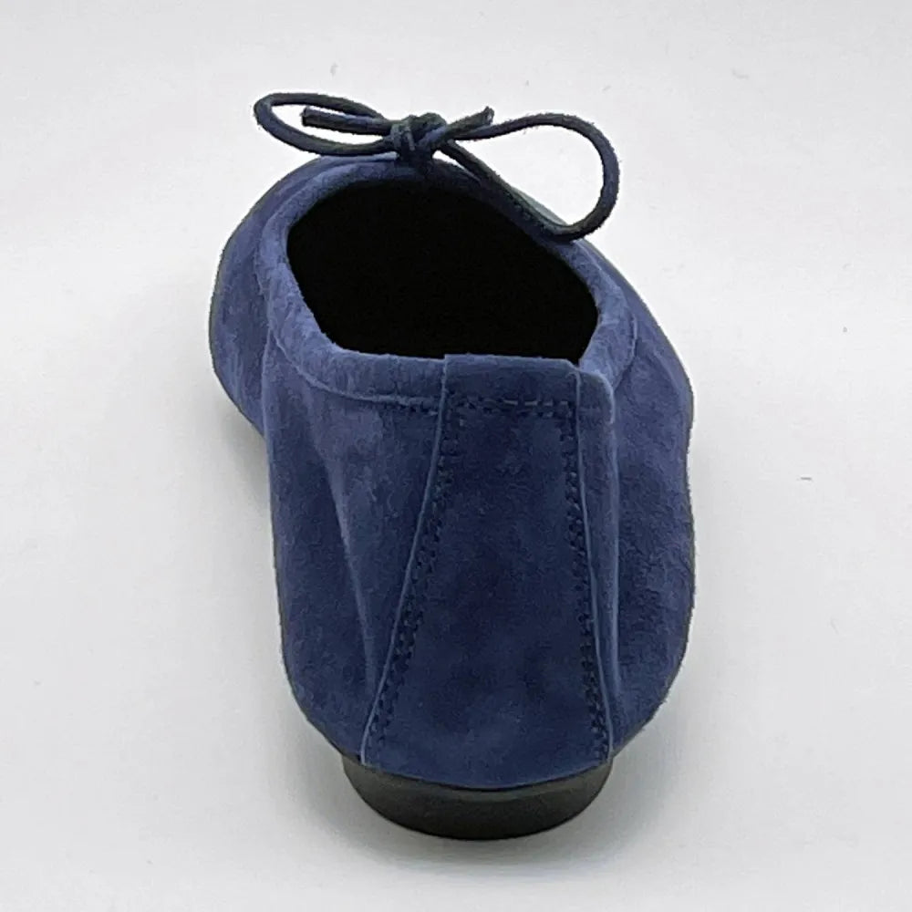 BALLERINE REQINS HARMONY CUIR VELOURS BLEU OCEAN