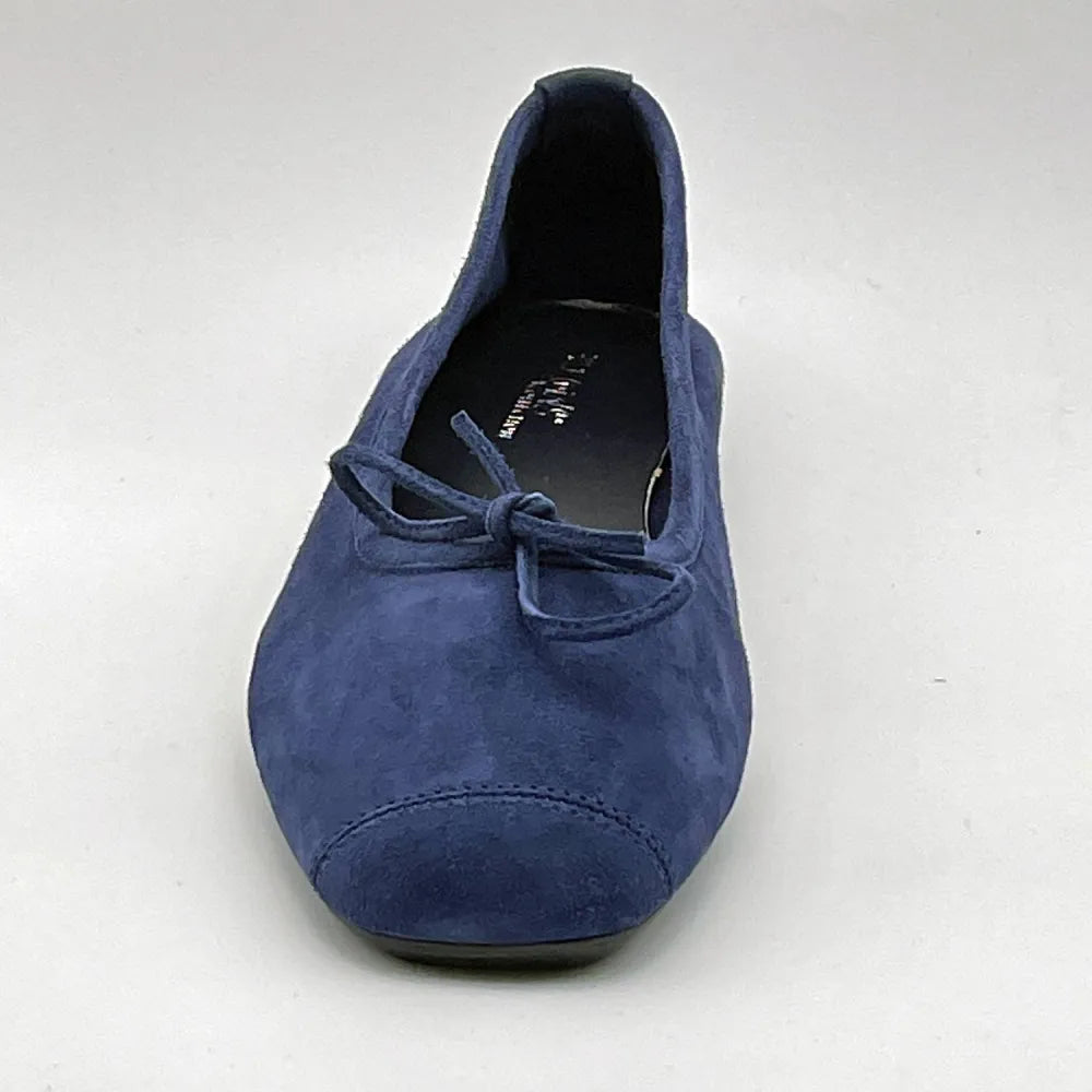BALLERINE REQINS HARMONY CUIR VELOURS BLEU OCEAN