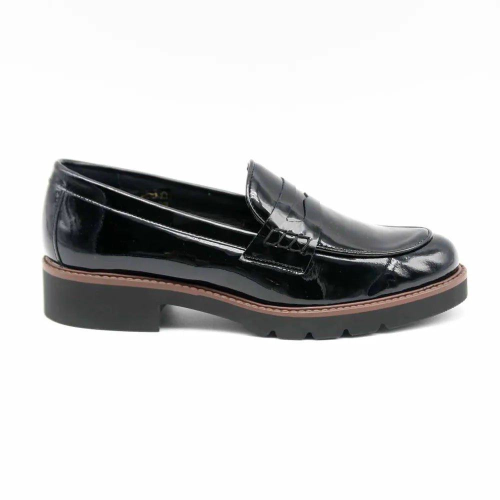 MOCASSIN MEXICO CUIR-VERNIS NOIR