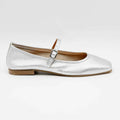 BALLERINE BABIES LOU CUIR-METALLISE ARGENT