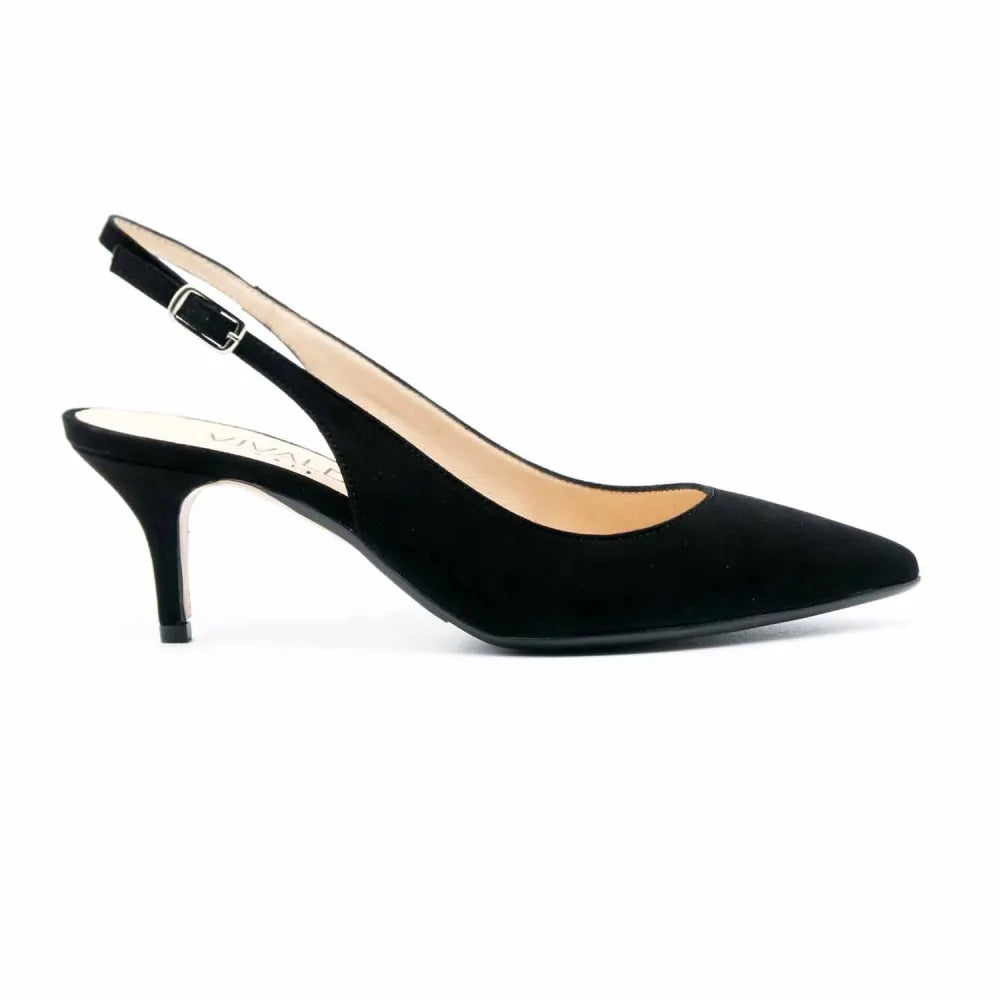 ESCARPIN E205  CUIR-VELOURS NOIR