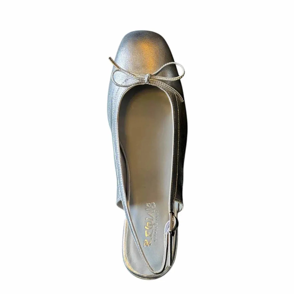 ESCARPIN REESE CUIR METALLISÉ ARGENT