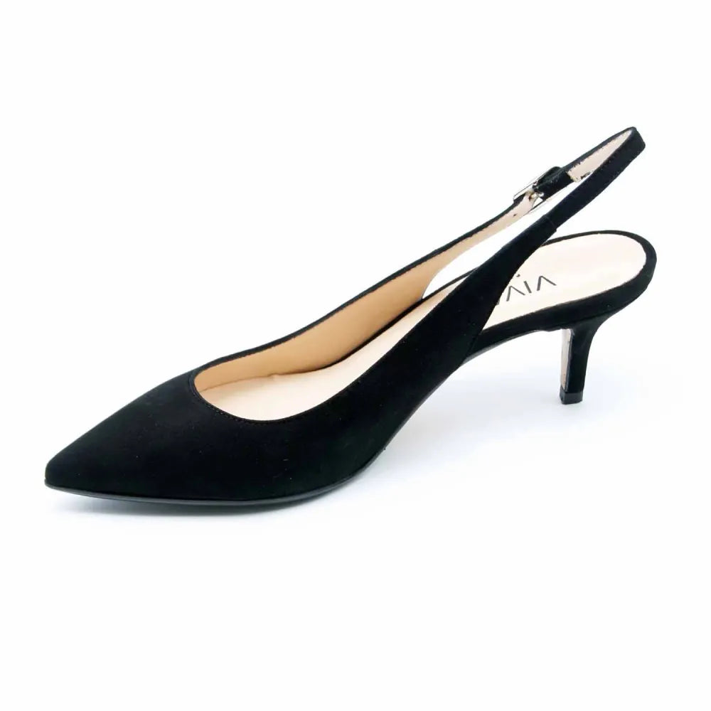 ESCARPIN E205  CUIR-VELOURS NOIR