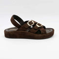 SANDALE RIO-1138 CUIR-VELOURS MARRON